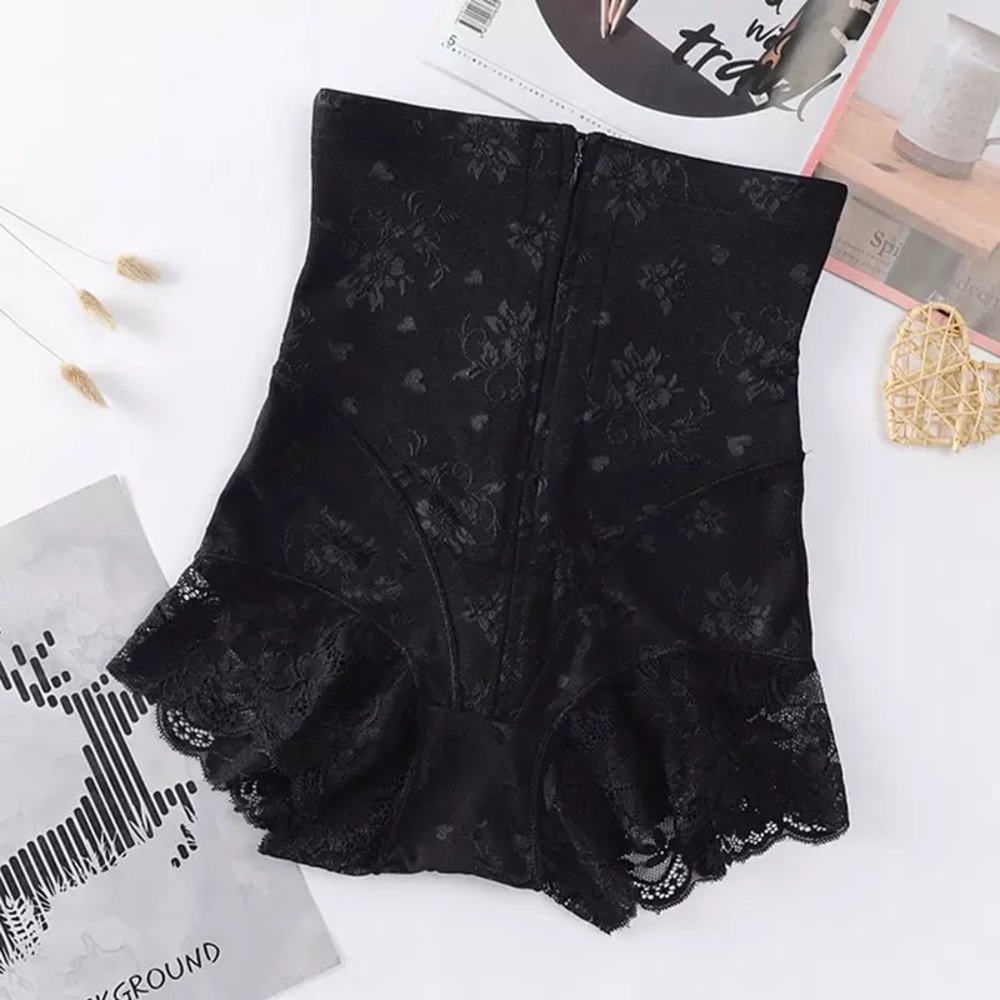 Sexy floral lace high waist body shaper shapewear - Picture 3 of 7